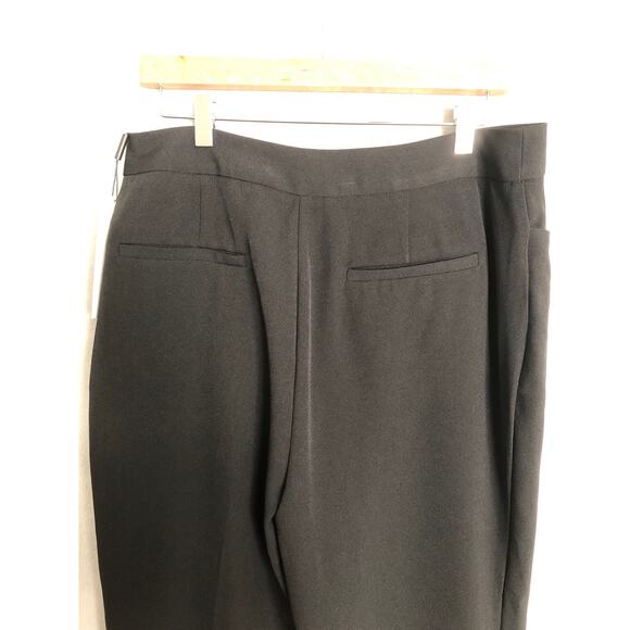 Calvin Klein Women's Size 12 Crepe High Waist Wide Leg Pant Black NEW - Picture 5 of 8